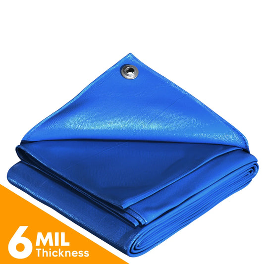 Blue Poly Tarps.
