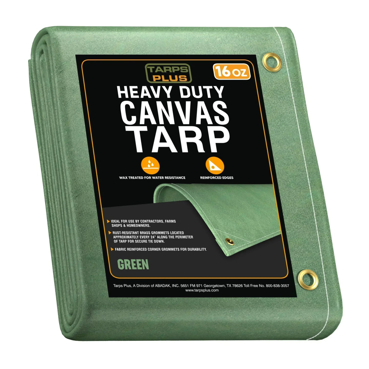 Green Canvas Tarps.