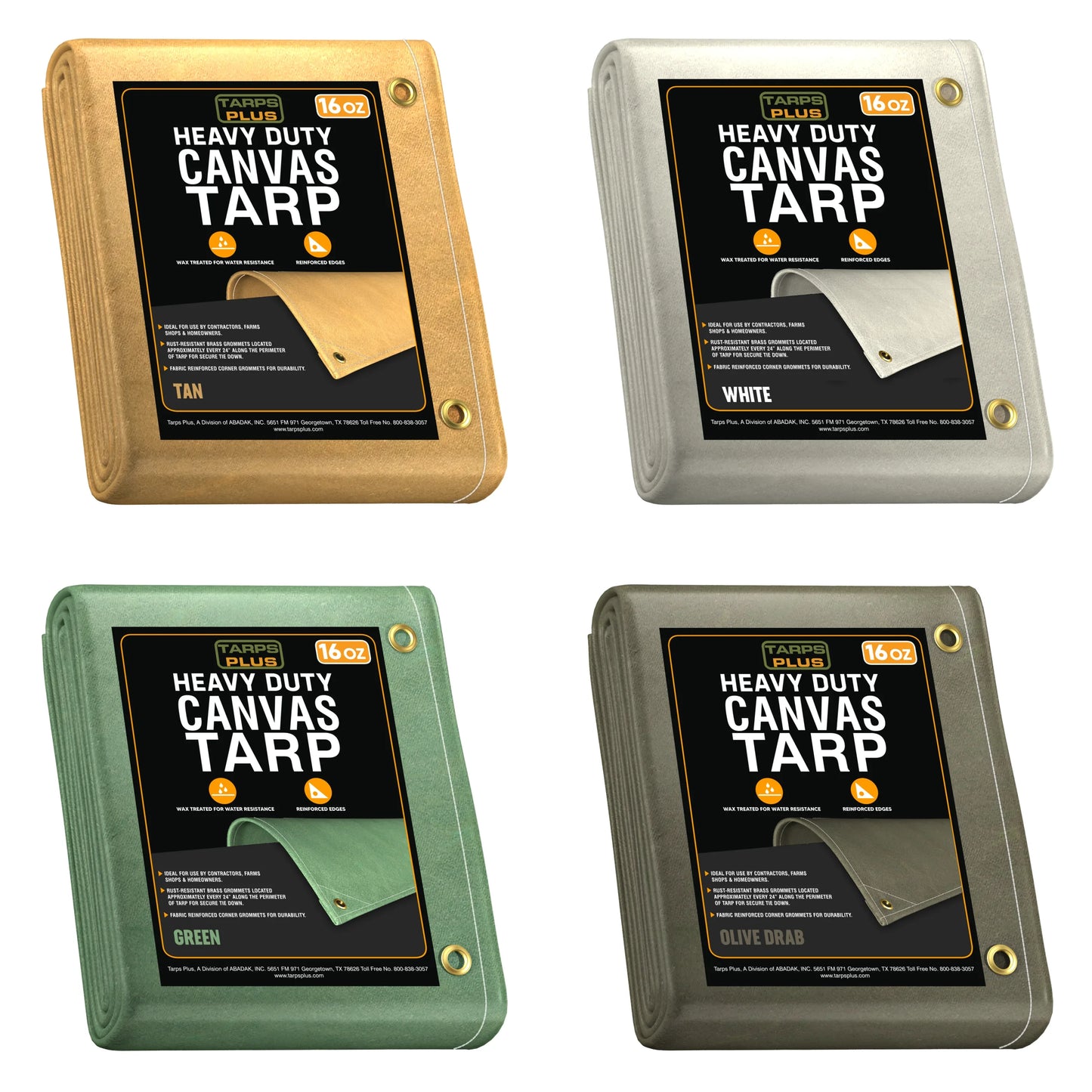 Heavy Duty Canvas Tarps.