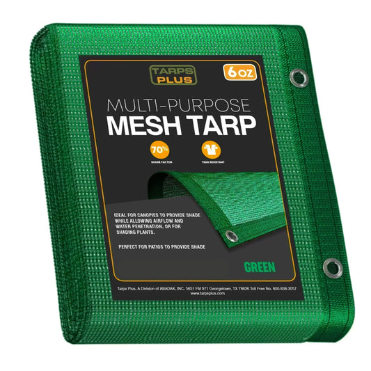 Green Mesh Tarps.