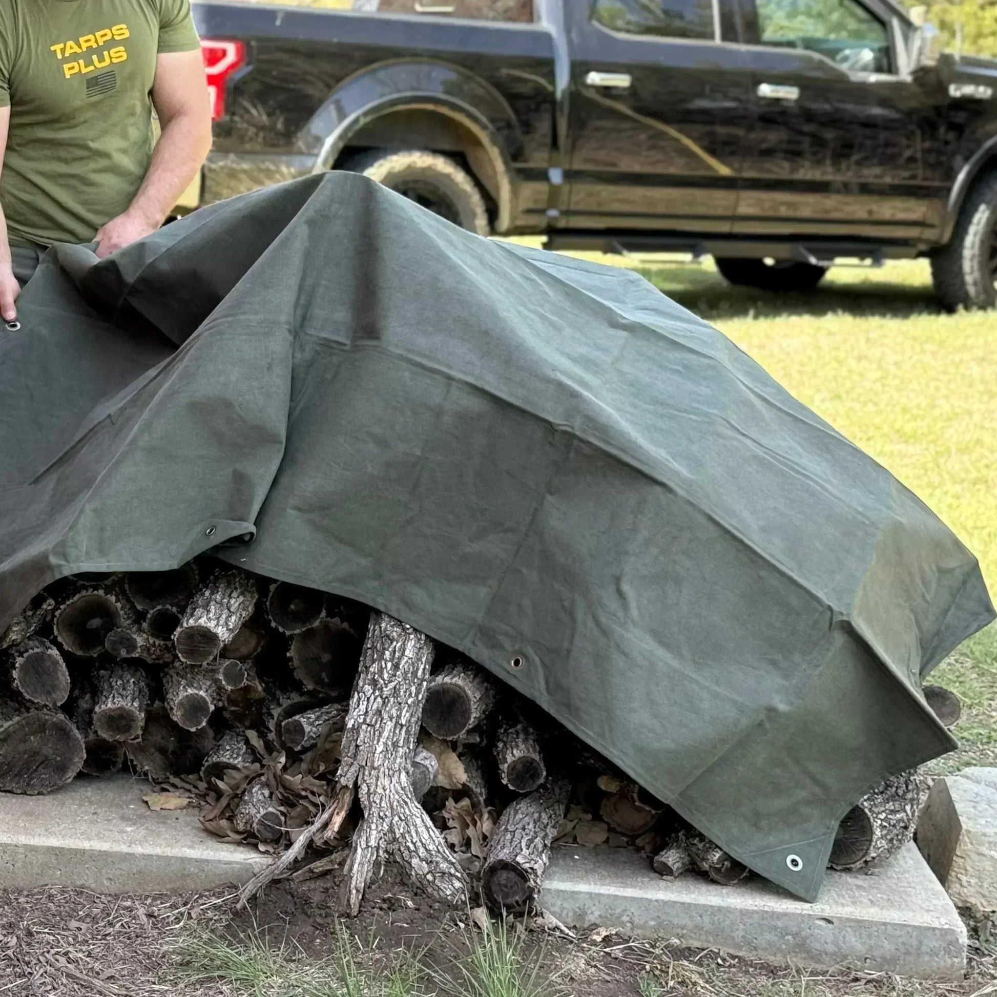 Olive Drab Canvas Tarps.