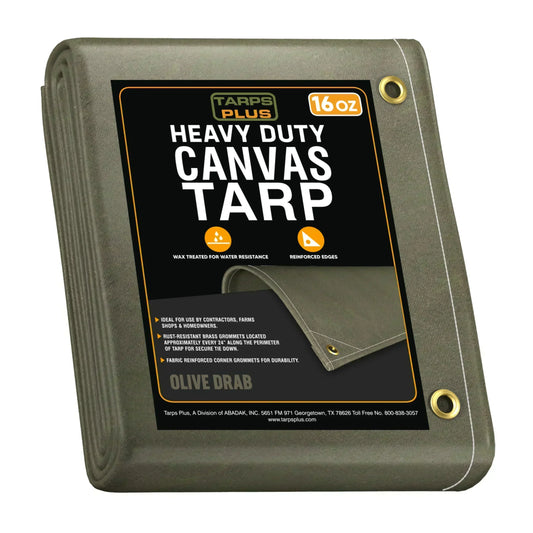 Olive Drab Canvas Tarps.