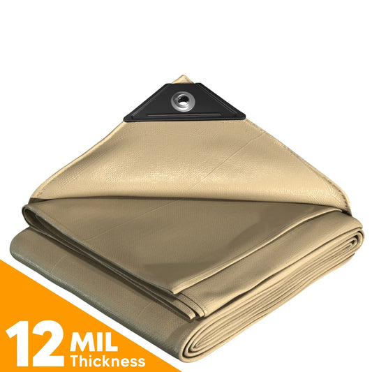 Tan Poly Tarps.