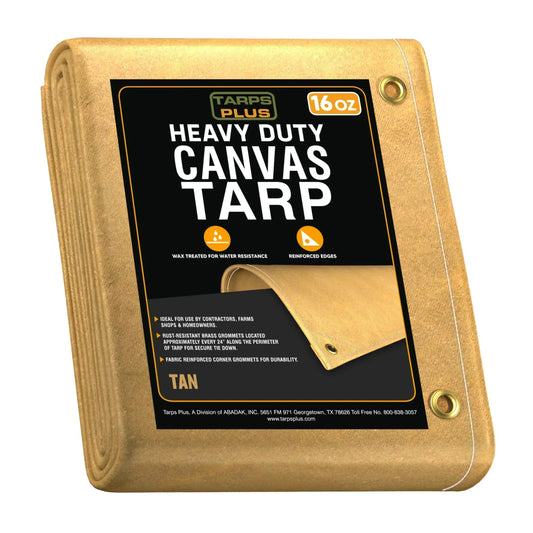 Tan Canvas Tarps.
