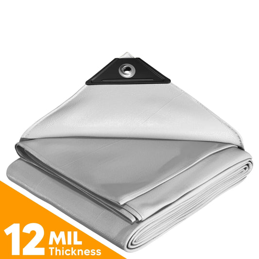 White Poly Tarps.