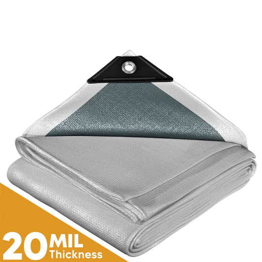 White/Silver Poly Tarps.