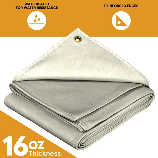 White Canvas Tarps.
