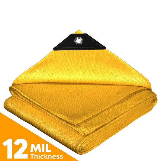 Yellow Poly Tarps.