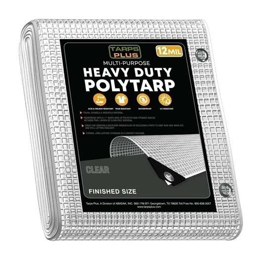 Clear Poly Tarps.
