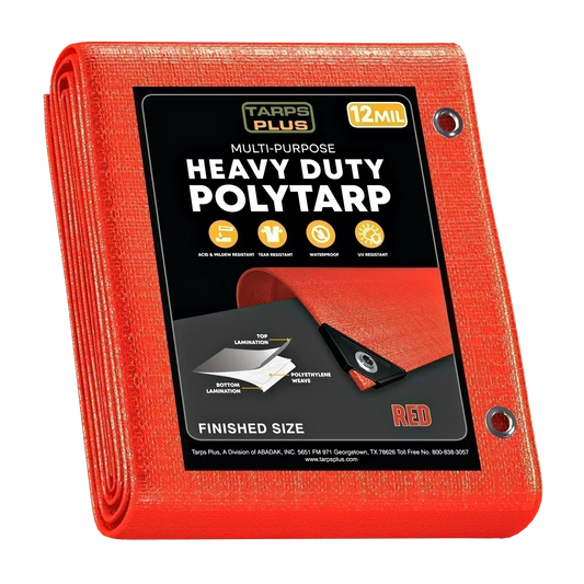 Red Poly Tarps.