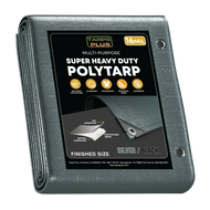 Silver Black 20' x 40' extra coverage tarp designed for outdoor utility and protection tasks