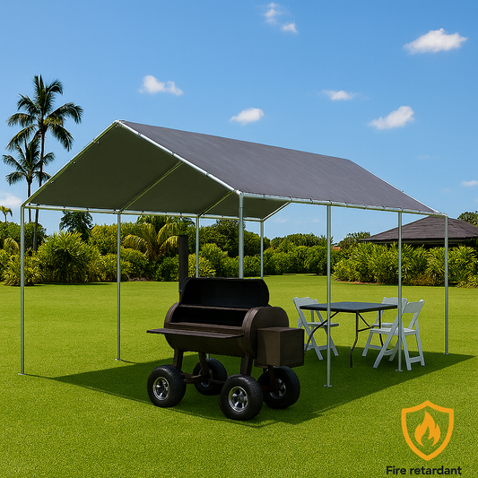 Fire Retardant Tarp Canopy 12' x 20'.