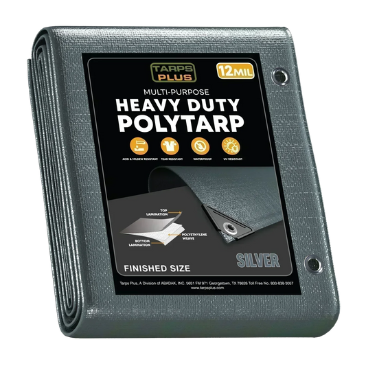 Silver Poly Tarps.
