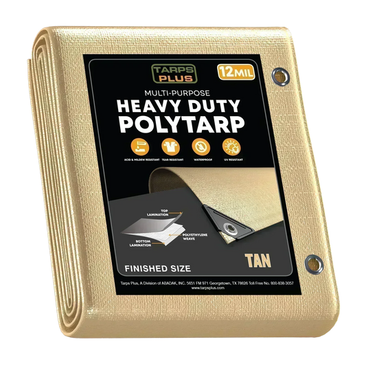 Tan Poly Tarps.