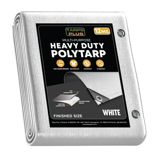 White Poly Tarps.